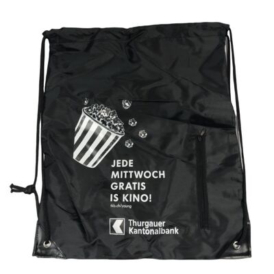 Custom Made Polyester Drawstring Bags With Zip Pouch For Sports Outdoor