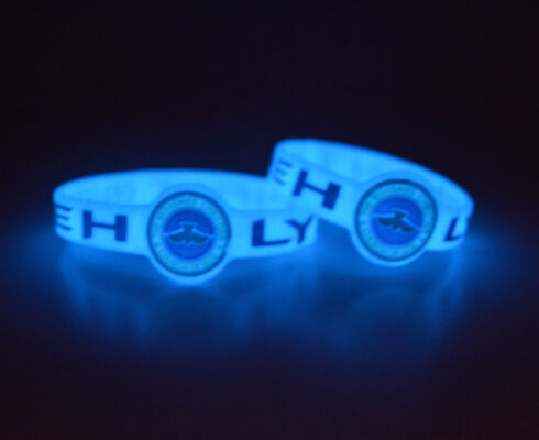 Color Filled Custom Silicone Bracelets Glow In The Dark For Outdoor Events