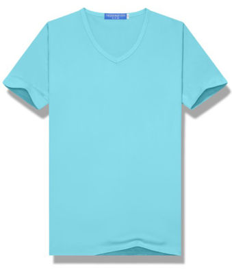 Custom Made Printed Or Embroidery V Neck T Shirts In Cotton Material