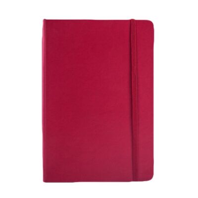 Engraved Logo Hardcover A5 Office PU Notebooks With Elastic Closure