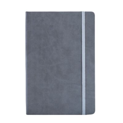 Engraved Logo Hardcover A5 Office PU Notebooks With Elastic Closure