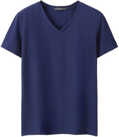 Custom Made Printed Or Embroidery V Neck T Shirts In Cotton Material