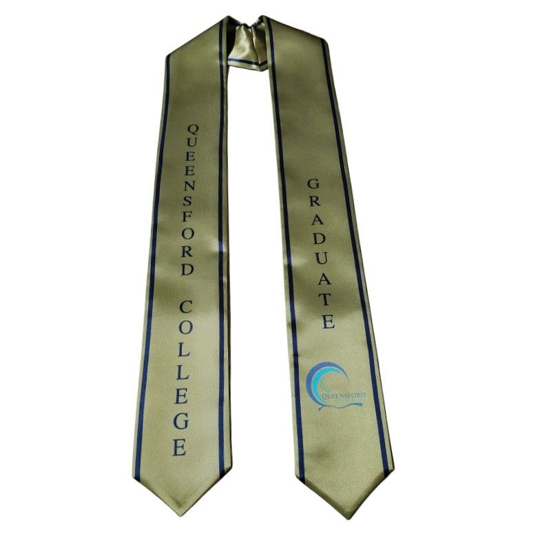 Full Colour Printed Polyester Stoles For Graduation Honor Custom Made